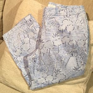 Liz Claiborne cropped pants light blue